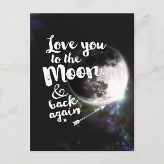 Carte Postale Aimez-vous à la Lune et de retour de nouveau ・ Des