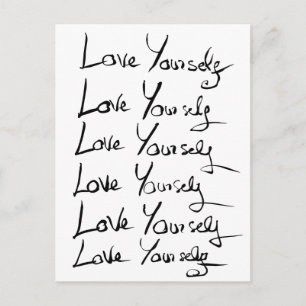 Carte Postale Aimez-vous ! Citation calligraphie motivationnelle