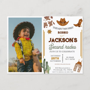 Carte Postale Ain't My First Rodeo Cowboy photo 2e anniversaire