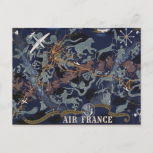 Carte Postale Air France : De nuit et de jour dans tous les ciel
