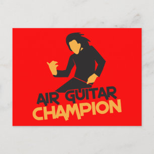 Carte Postale Air Guitar Champion design
