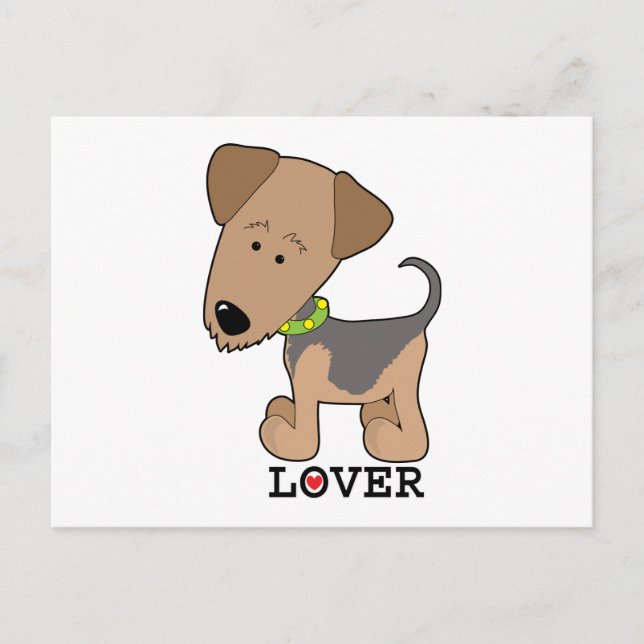 Carte Postale Airdale Lover (Devant)