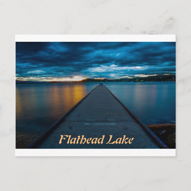 Carte Postale Aire d'embarquement du lac Flathead (Devant)