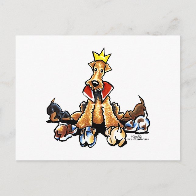 Carte Postale Airedale Roi des Terriers (Devant)