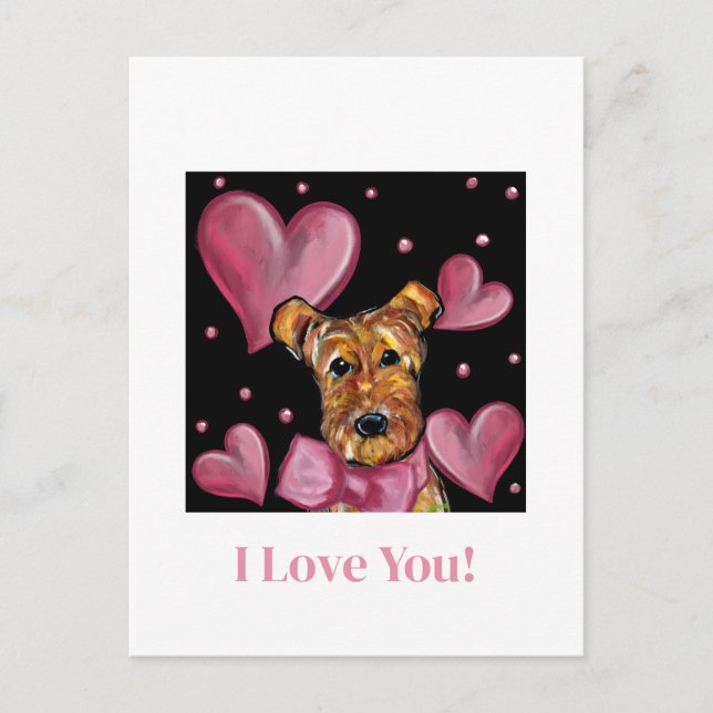 CARTE POSTALE AIREDALE TERRIER (Devant)