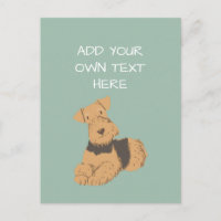 Carte postale Airedale Terrier Personnalisé Nom Du