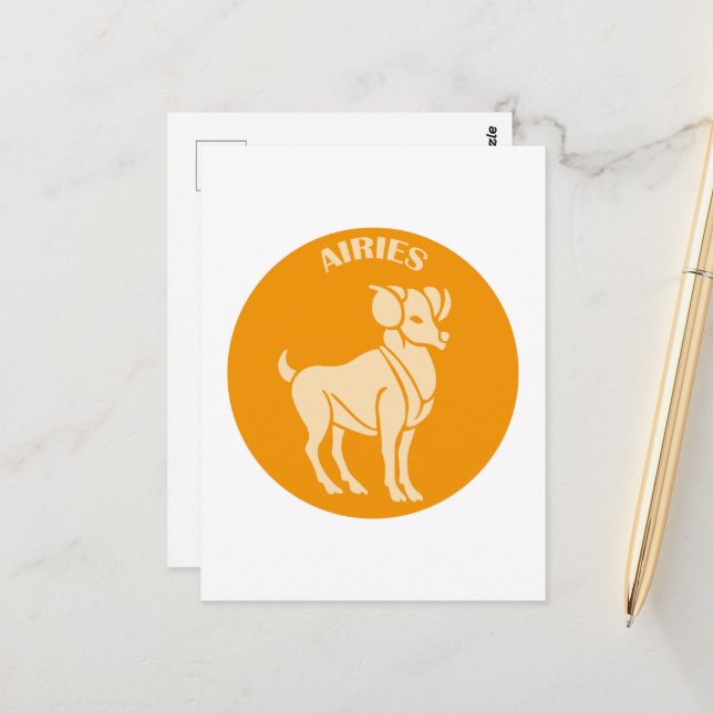 Carte Postale Airies, Signe du zodiaque, Horoscope, Astrologie (Devant/Arrière en situation)