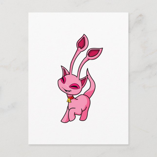 Carte Postale Aisha rose caracolant (Devant)
