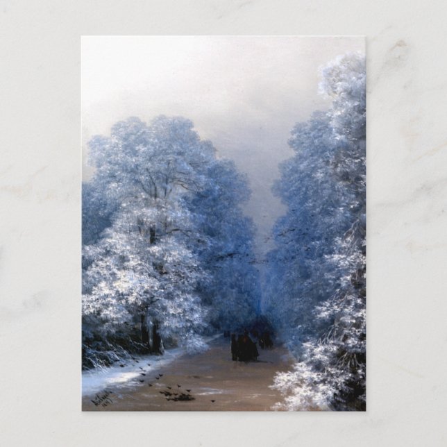 Carte Postale Aivazovsky - Paysage hivernal (Devant)