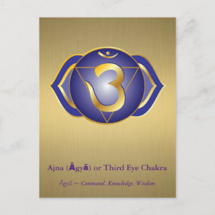 Carte Postale Ajna (Agyā) ou Third Eye Chakra