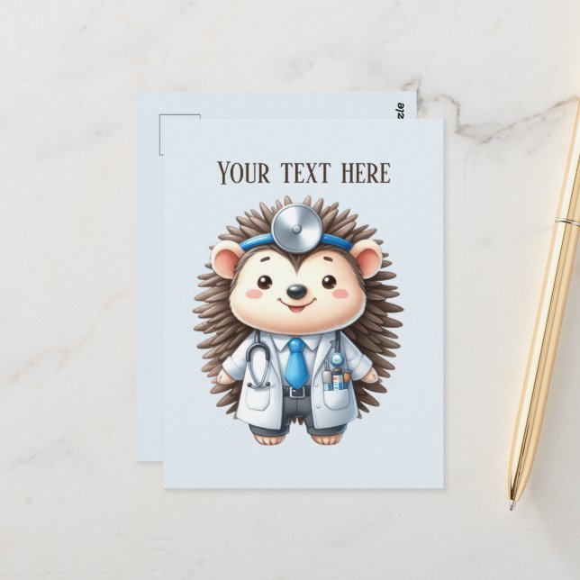 Carte Postale Ajouter le texte n'importe quel usage Docteur Héri (Devant/Arrière en situation)
