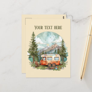 Carte Postale Ajouter un message aux amoureux du camping