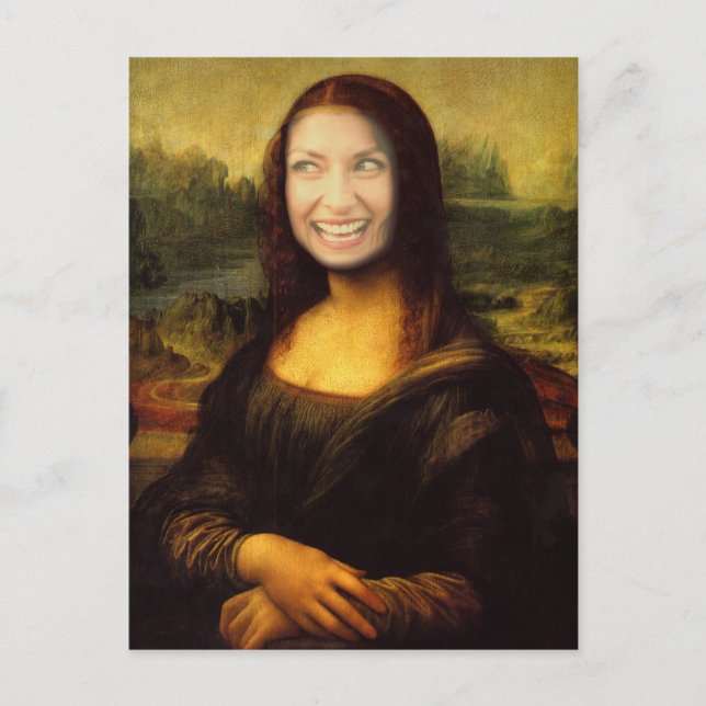 Carte Postale Ajouter un visage Mona Lisa (Devant)