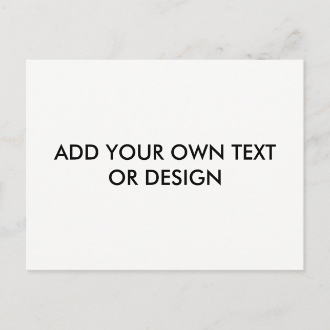 Carte Postale Ajouter votre propre texte ou votre propre design, (Devant)