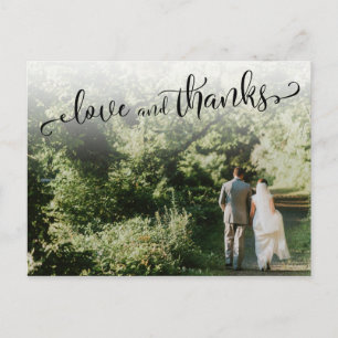 Carte Postale Ajoutez votre photo de mariage, Script Amour et Me