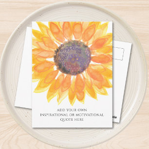 Carte Postale Ajoutez Votre Propre Citation Inspirante Tournesol