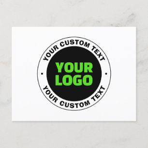 Carte Postale Ajoutez votre propre logo d'entreprise ou votre co