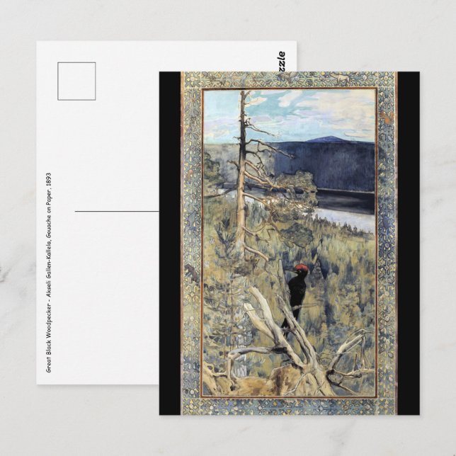 Carte Postale Akseli Gallen-Kallela - Grand pic noir (Devant / Derrière)