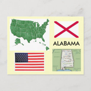 Carte Postale Alabama, États-Unis