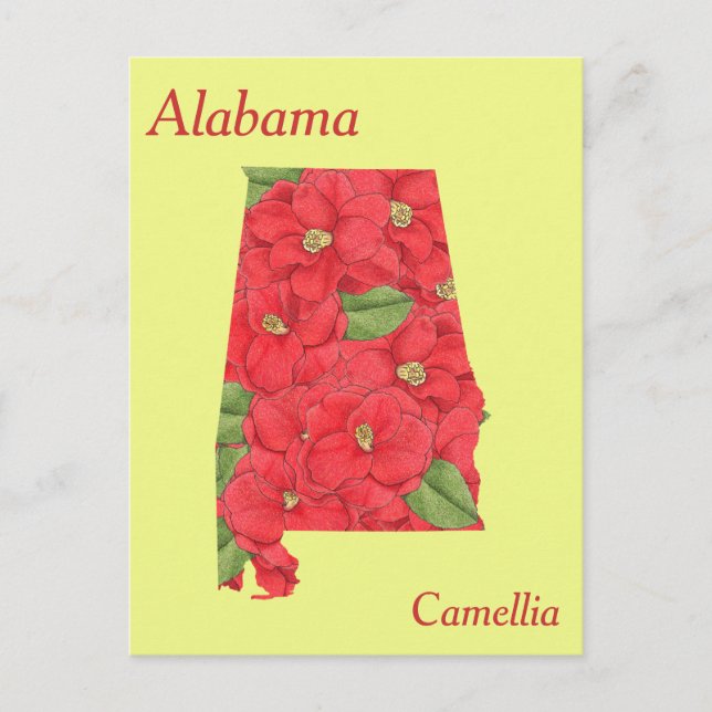 Carte Postale Alabama State Flower Plan de collage (Devant)