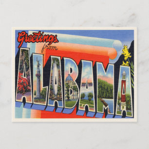Carte Postale Alabama vintage