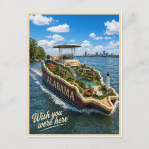 Carte Postale Alabama Vous auriez dû être ici Série des État