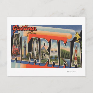 Carte Postale AlabamaGrandes lettres scènesAlabama