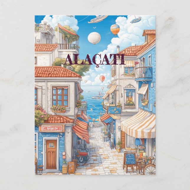 Carte Postale Alaçatı Izmir Turkiye Travel (Devant)
