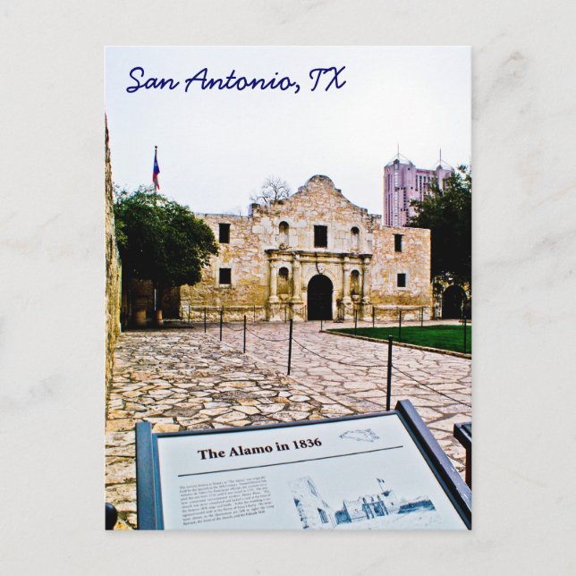 Carte postale Alamo, San Antonio (Devant)