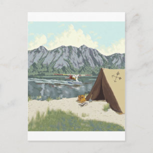Carte Postale Alaska Bush Avion Et Pêche Voyage