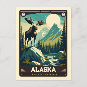 Carte Postale Alaska   Esprit patriotique Vintage