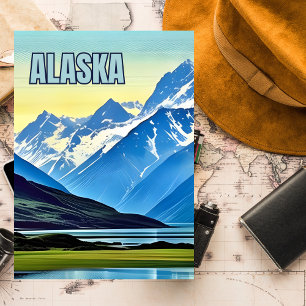 Carte Postale Alaska, Etat, Etats-Unis, Vintage, Nature, Montagn
