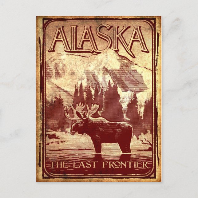 Carte Postale Alaska - la dernière frontière (Devant)