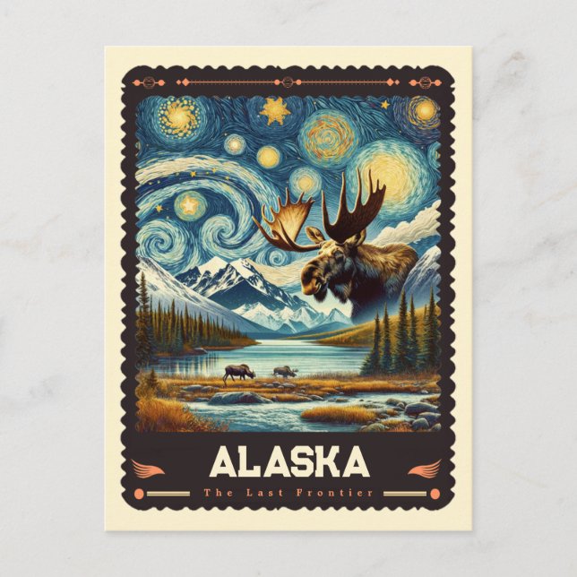 Carte Postale Alaska | Vincent Van Gogh inspiré (Devant)