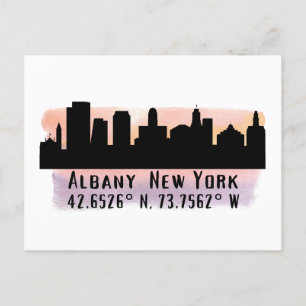 Carte Postale Albany NY City Skyline
