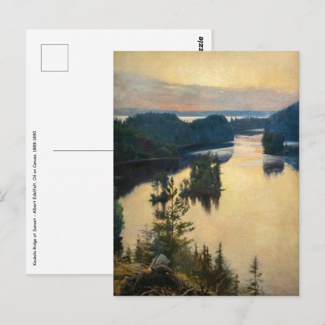 Carte Postale Albert Edelfeel - Kaukola Ridge au coucher du sole (Devant / Derrière)