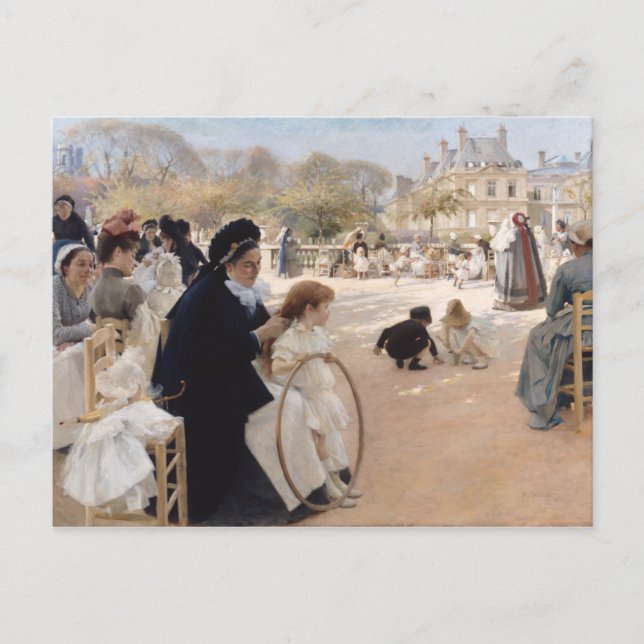 Carte Postale Albert Edelfeel : Le Luxembourg Gar (Devant)