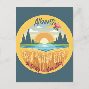 Carte Postale Alberta : Pays Rose sauvage