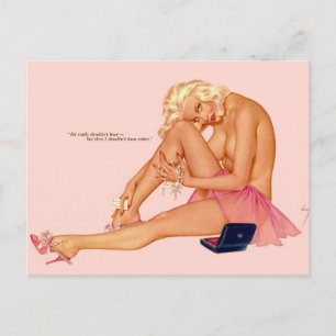 Carte Postale Alberto Vargas Vintage Pin up