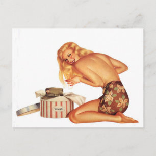 Carte Postale Alberto Vargas Vintage Pin up
