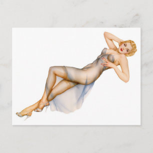 Carte Postale Alberto Vargas Vintage Pin up