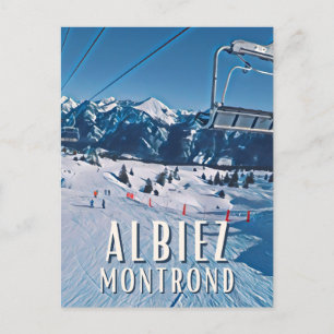 Carte Postale Albiez Montrond Station de ski