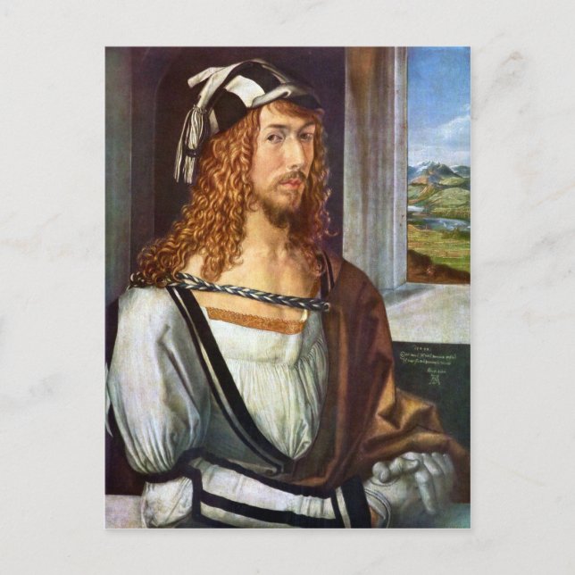 Carte Postale Albrecht Durer - Autoportrait (Devant)