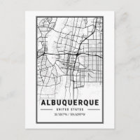 Albuquerque New Mexico City Map Art minimaliste