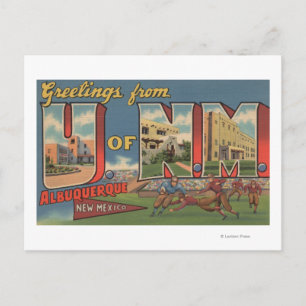Carte Postale Albuquerque, Nouveau-Mexique - Université de NM