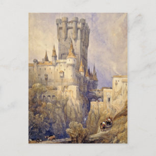 Carte Postale Alcazar, Ségovie, Espagne, peinture