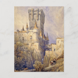 Carte Postale Alcazar, Ségovie, Espagne, peinture