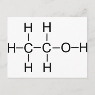 Carte Postale Alcool - Formule chimique