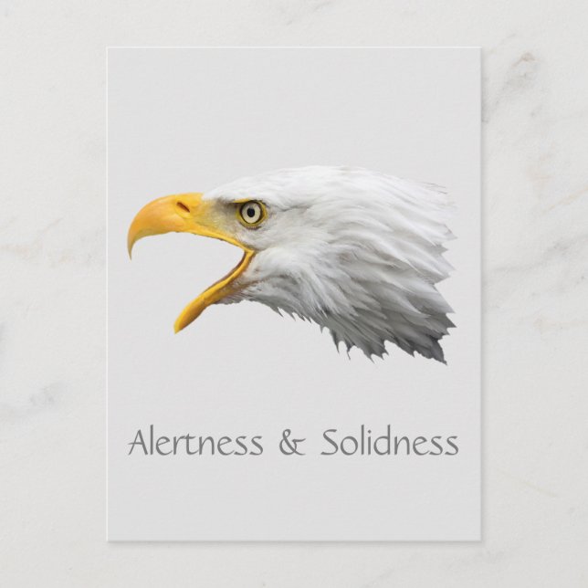 Carte Postale Alerte et solidité de l'aigle chauve personnalisab (Devant)