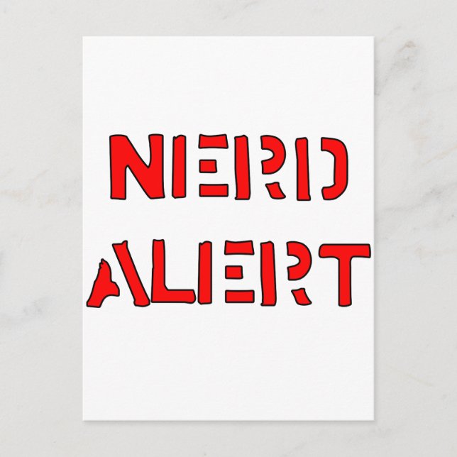 Carte Postale Alerte nerd (Devant)